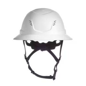 MSA V-Gard H2 Full Brim Safety Helmet, Vented, White